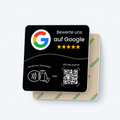 Google Bewertung Aufkleber mit NFC & QR-Code - Schwarz