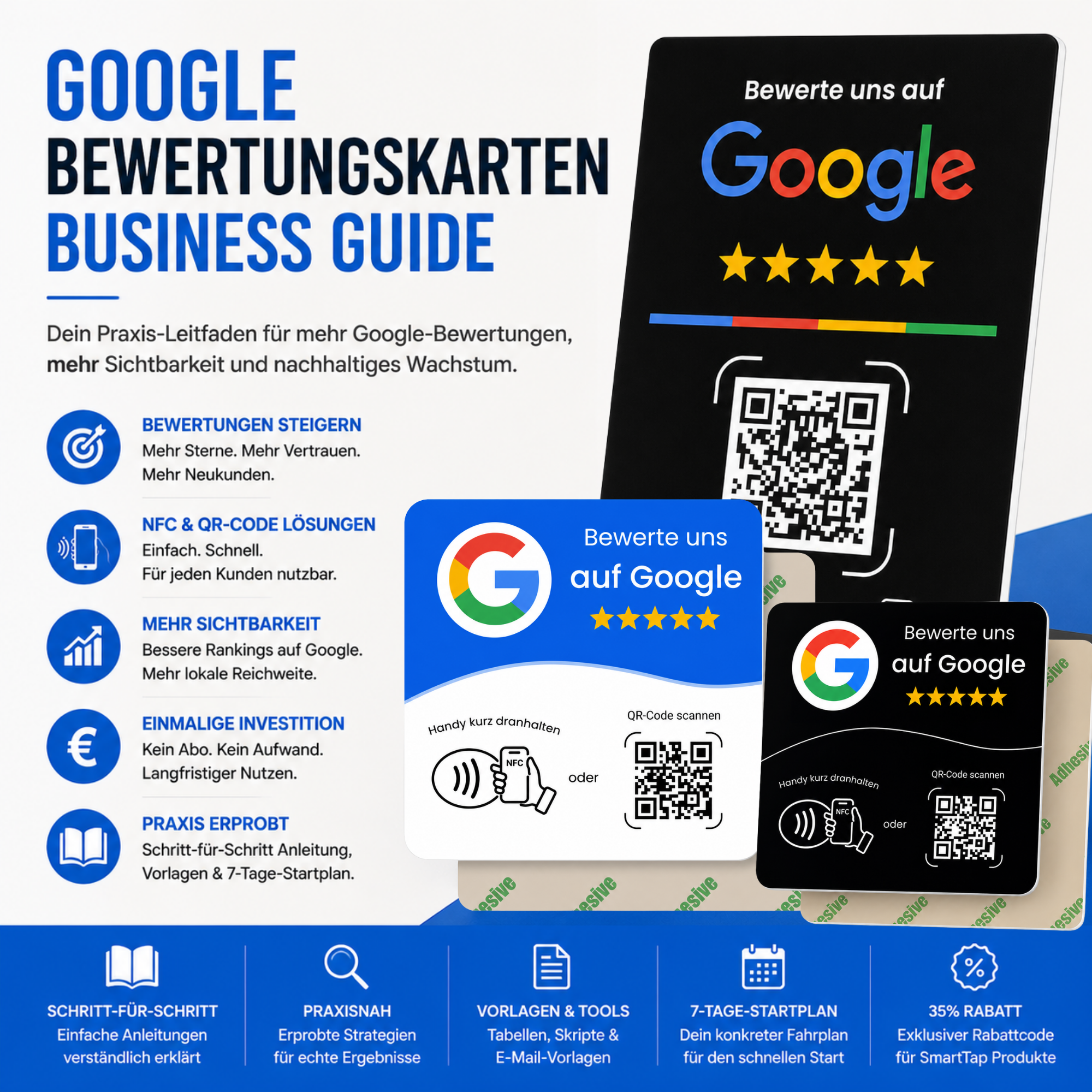 Google Bewertungskarten Business Guide - 55 Seiten